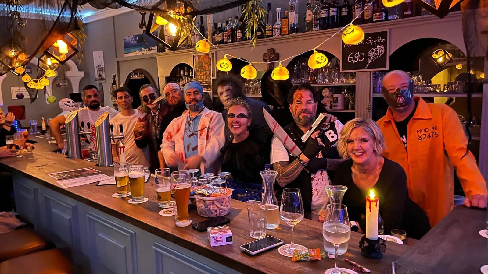Halloween party at the bar